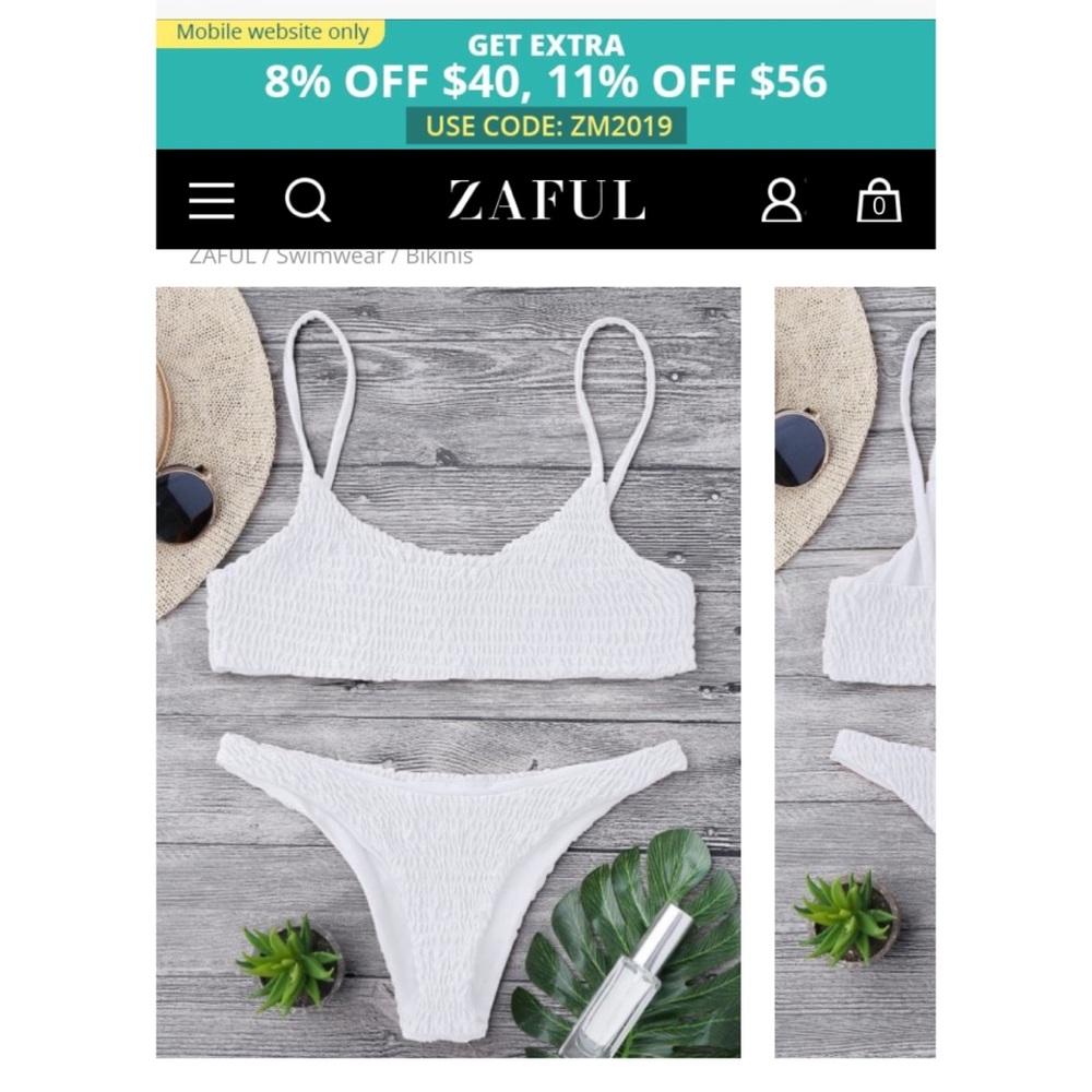 MOVING sale !!! NWT White smocked bikini!